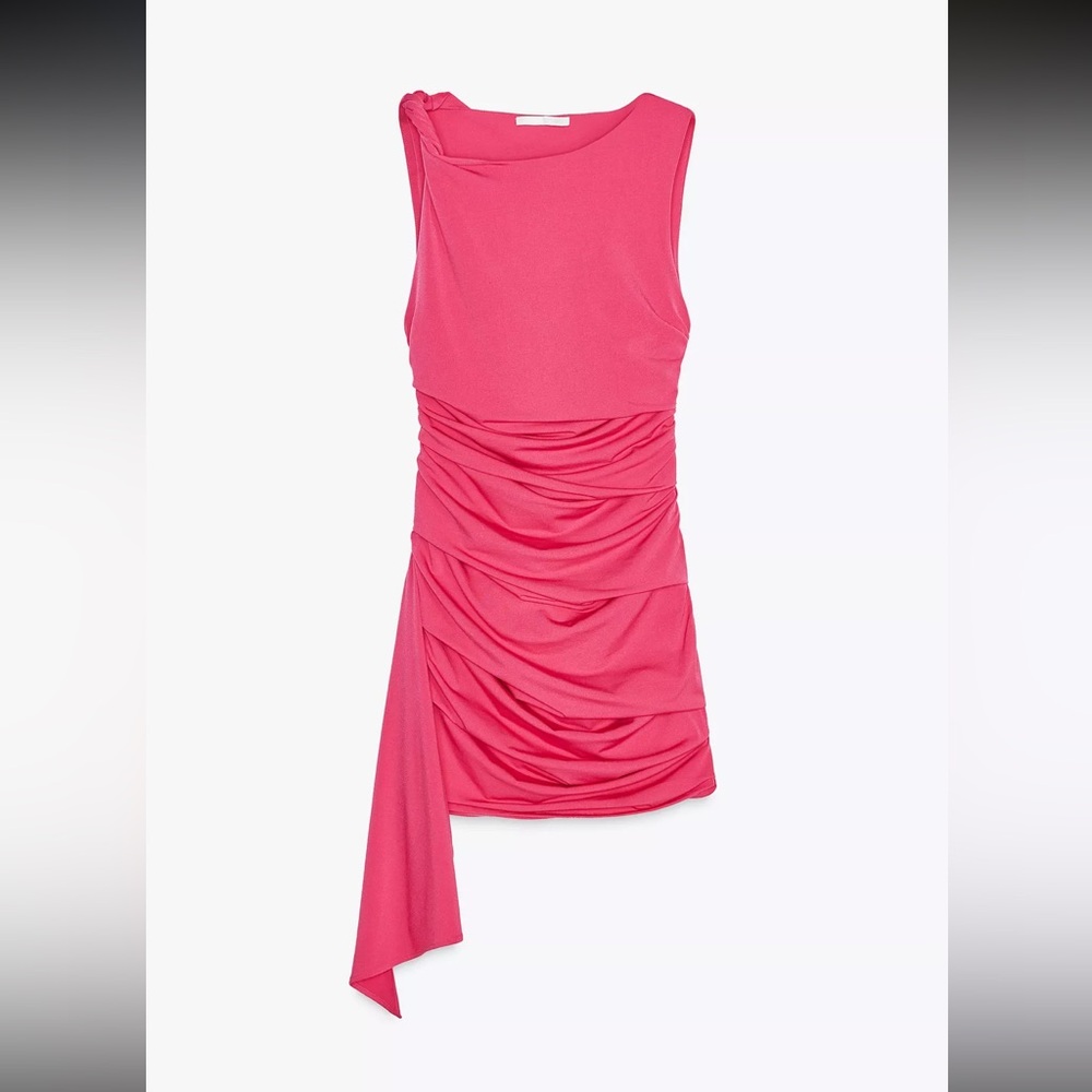 Zara Pink Ruched Dress